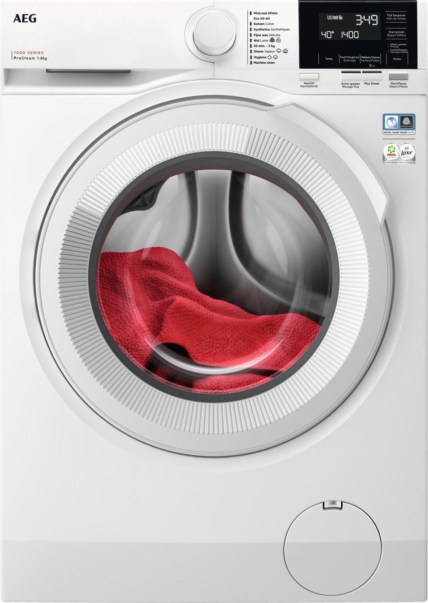 Aeg Lr7384bb2 Ecoline 7000 Serie Prosteam® Wasmachine 8kg 1400t | Nieuw (outlet)
