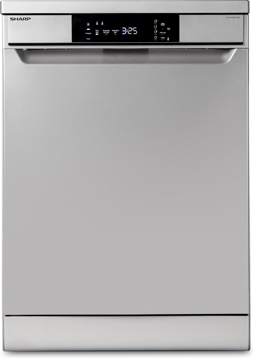 Sharp Qw-na1bf47es - Vrijstaande Vaatwasser - 60 Cm - 13 Couverts - Uitgestelde Start - 47 Db - Energieklasse E | Welhof; Dé Outlet Store Van De