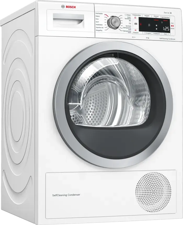 Bosch Wtw8756e - Warmtepompdroger - 8 Kg - Selfcleaning Condensor - 62 Db - Energieklasse A+++ | Welhof; Dé Outlet Store Van De Benelux