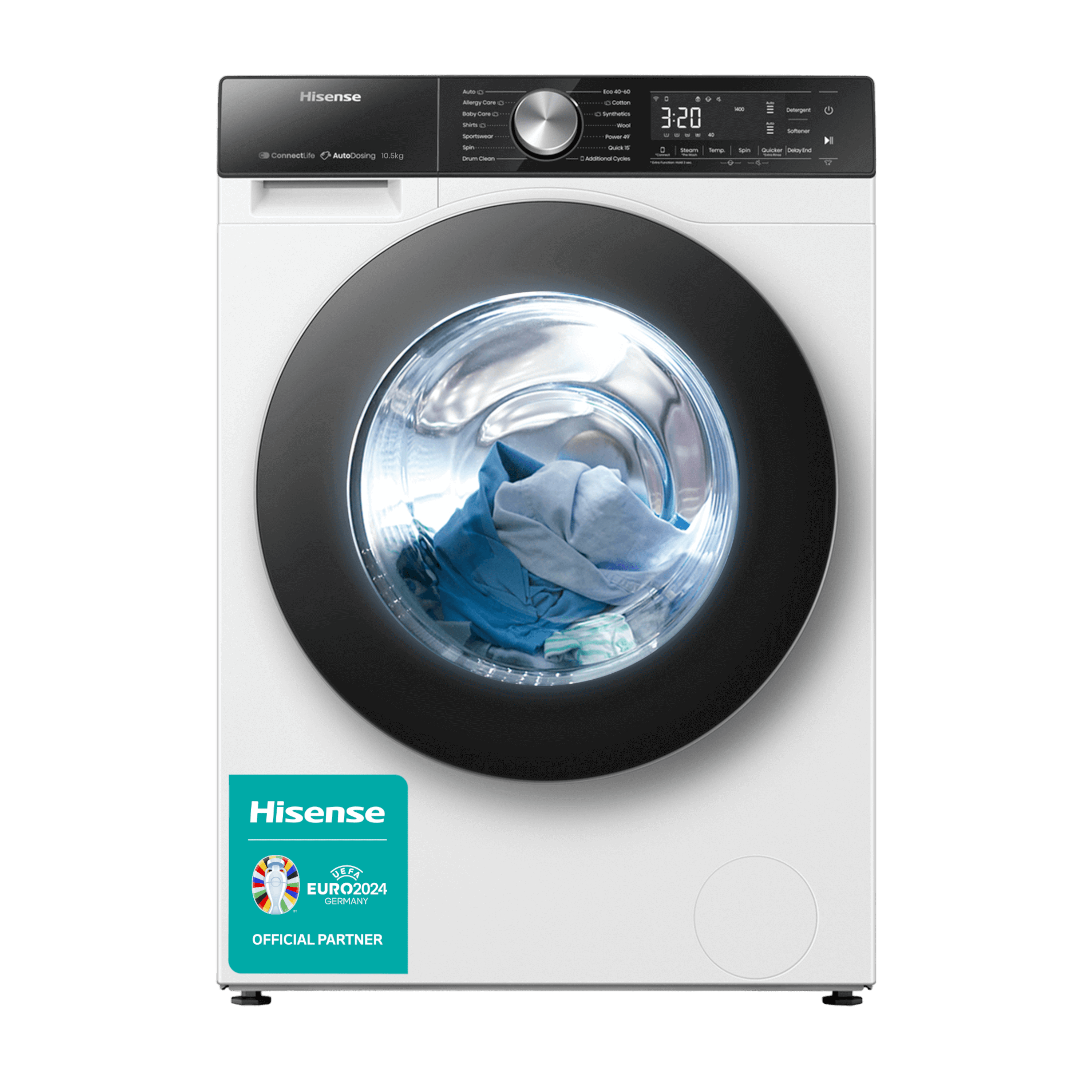Hisense Wf5s1045bw - Wasmachine - 10.5 Kg - 1400 Tpm - Stoomfunctie - Energieklasse A | Nieuw (outlet)