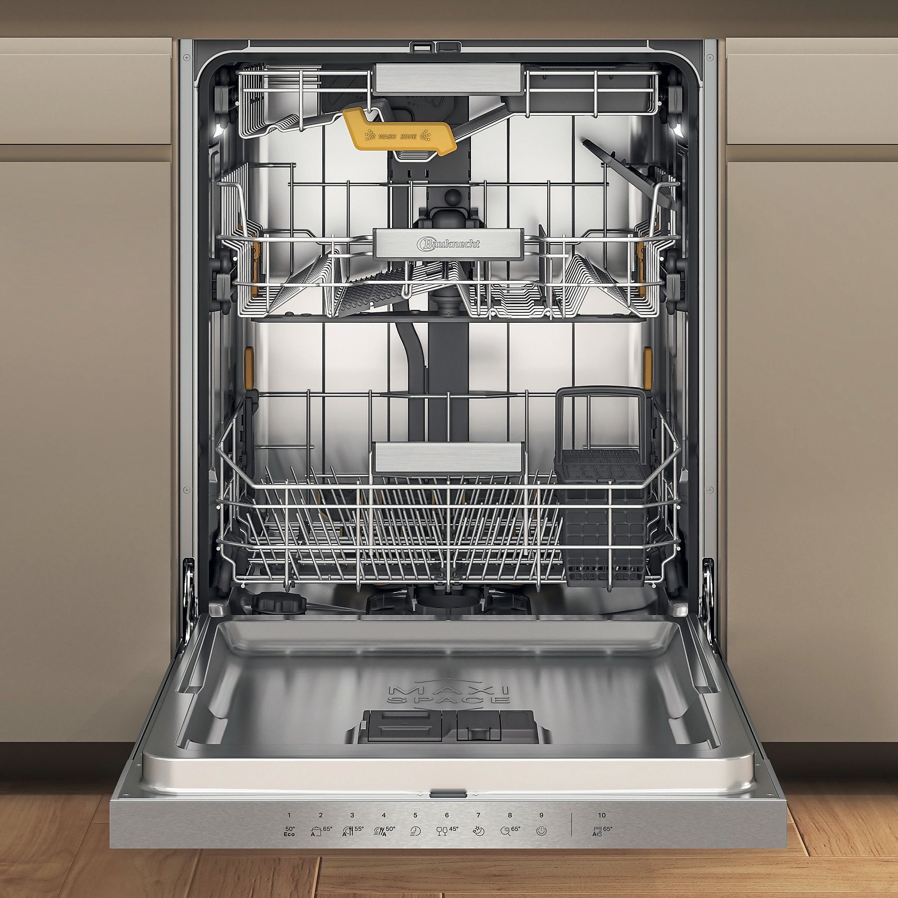 Bauknecht Bksv1pam - Inbouw Vaatwasser - 59.8 Cm - 15 Couverts - Besteklade - 38 Db - Energieklasse A | Welhof; Dé Outlet Store Van De Benelux