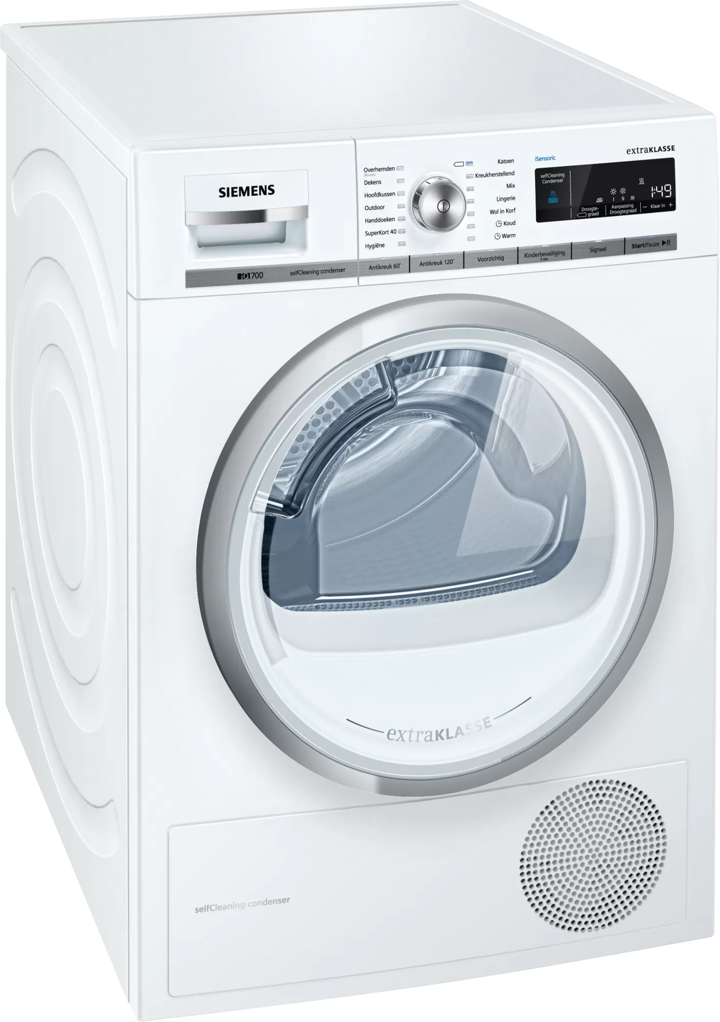 Siemens Wt47w590 - Warmtepompdroger - 9 Kg - Zelfreinigende Condensor - 64 Db - Energieklasse A++ | Tweedehands (Refurbished)
