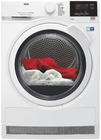 Aeg T8db84gw - Warmtepompdroger - 8 Kg - Absolutecare & Sensidry - 66 Db - Energieklasse A++ | Tweedehands (Refurbished)