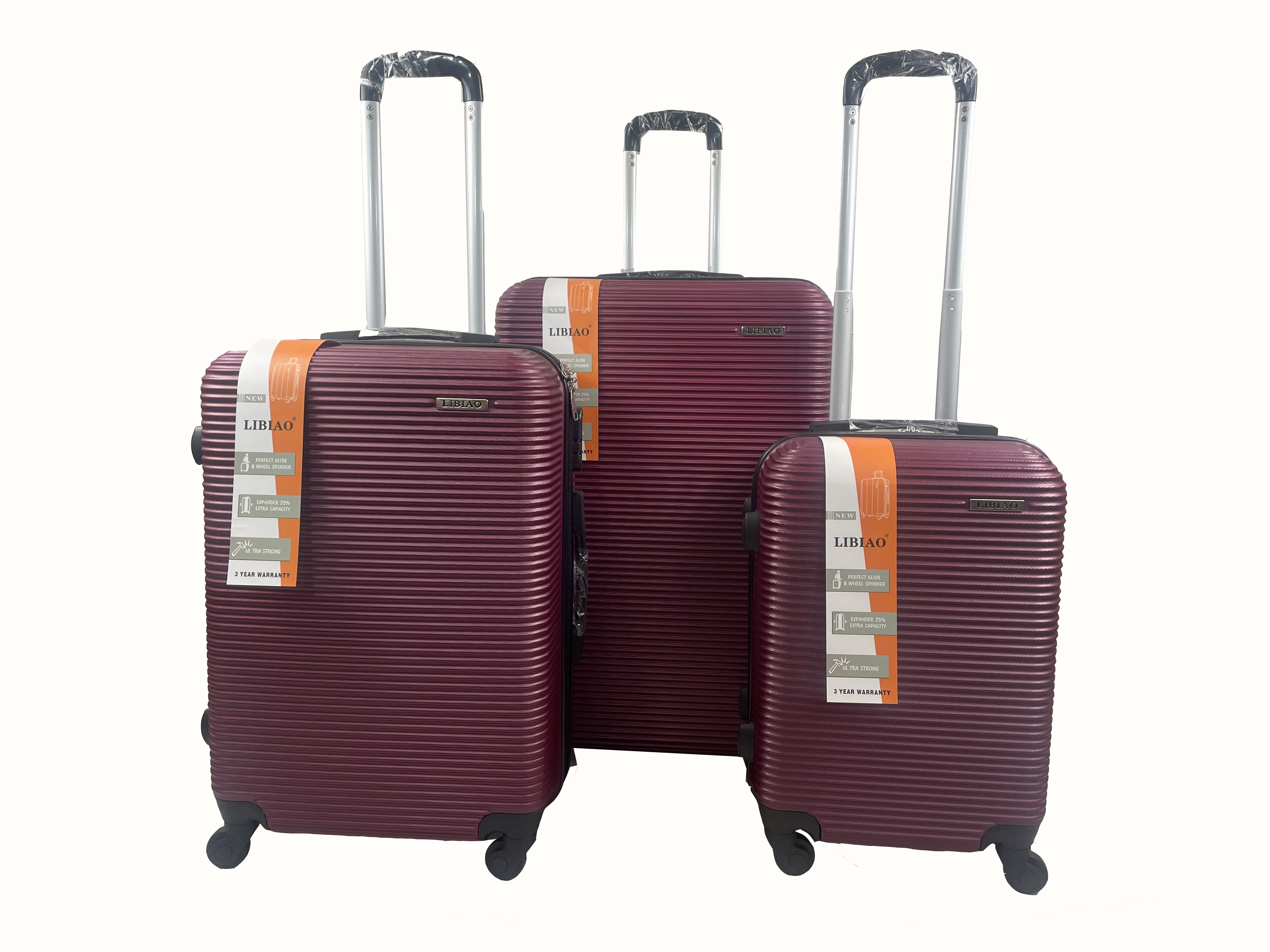 Libiao A07 Kofferset 3 Delig - 85l & 50l & 30l - Bordeaux Rood | Welhof; Dé Outlet Store Van De Benelux