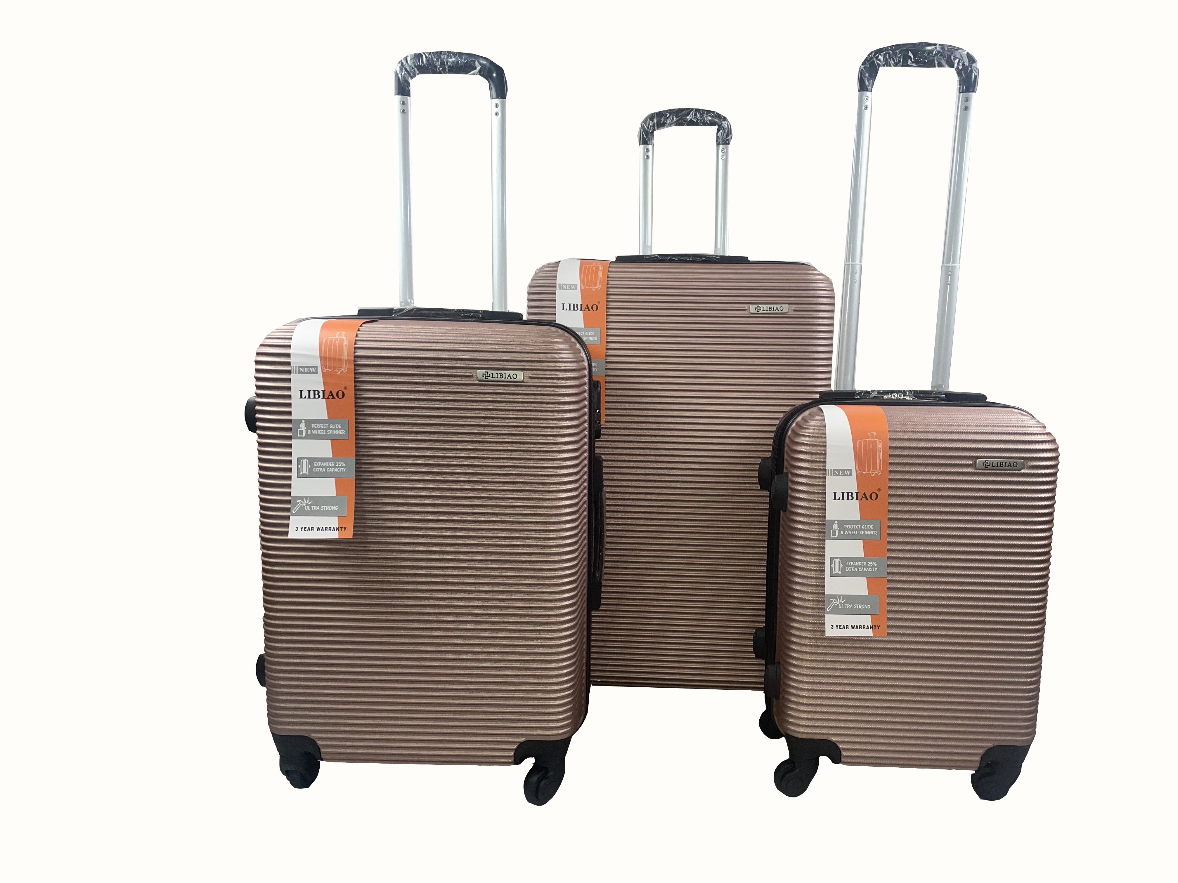 Libiao Kofferset 3 Delig - 85l & 50l & 30l - Rose Gold | Welhof; Dé Outlet Store Van De Benelux