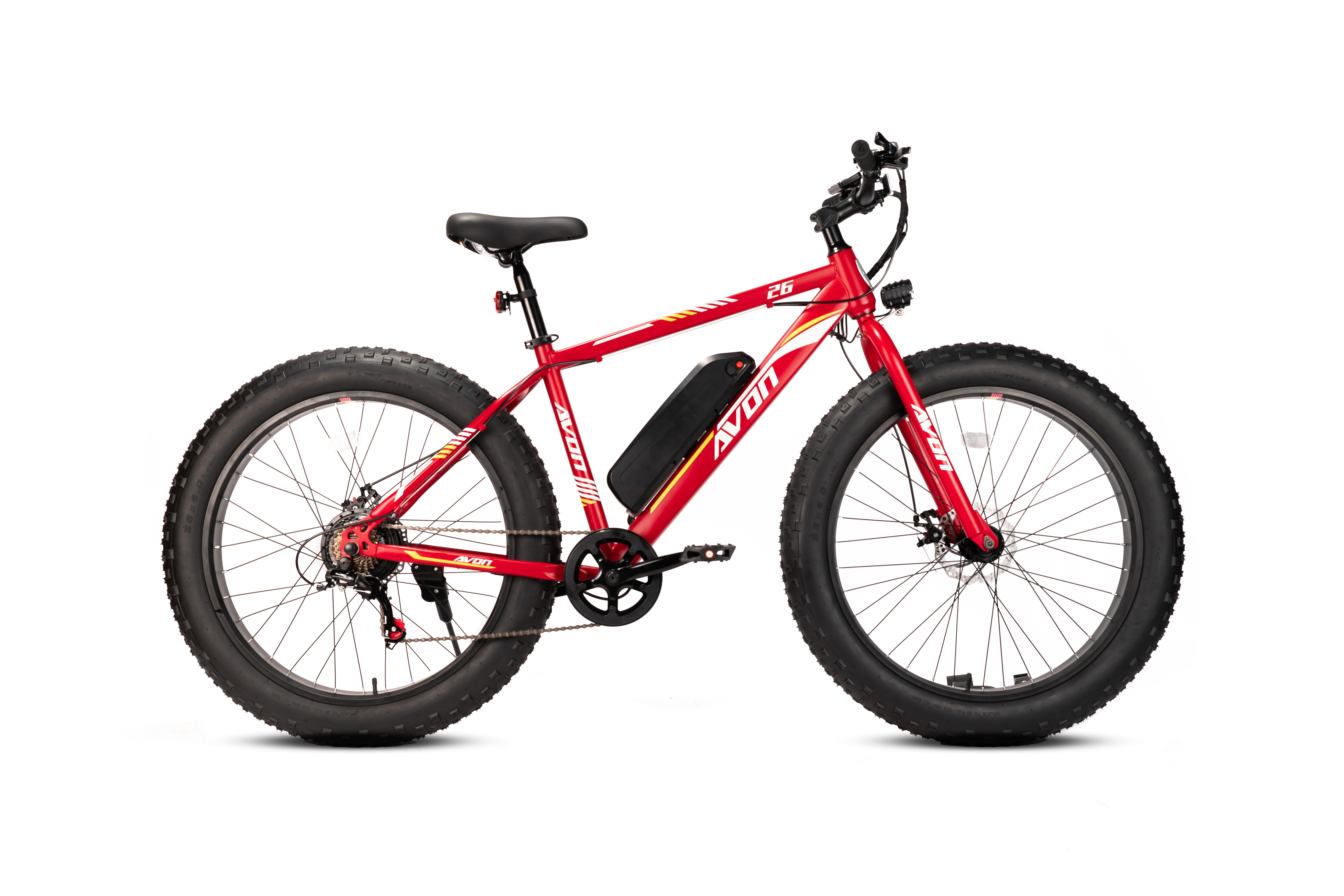 Avon E-bike Fatbike 26 Inch – 250w Motor 60-80km Actieradius 7-speed Shimano Rood Gratis Rijklaar | Welhof; Dé Outlet Store Van De Benelux
