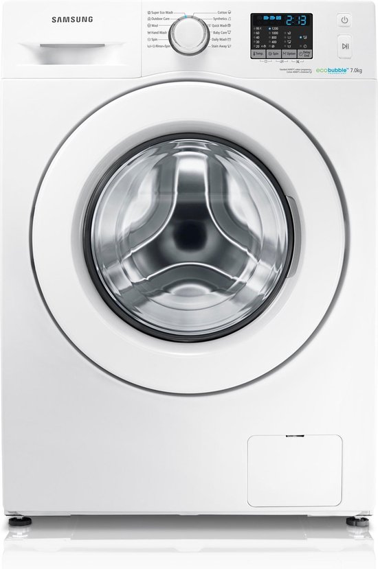 Samsung Ecobubble Wasmachine Wf70f5e0w4w 1400t 7kg | Welhof; Dé Outlet Store Van De Benelux