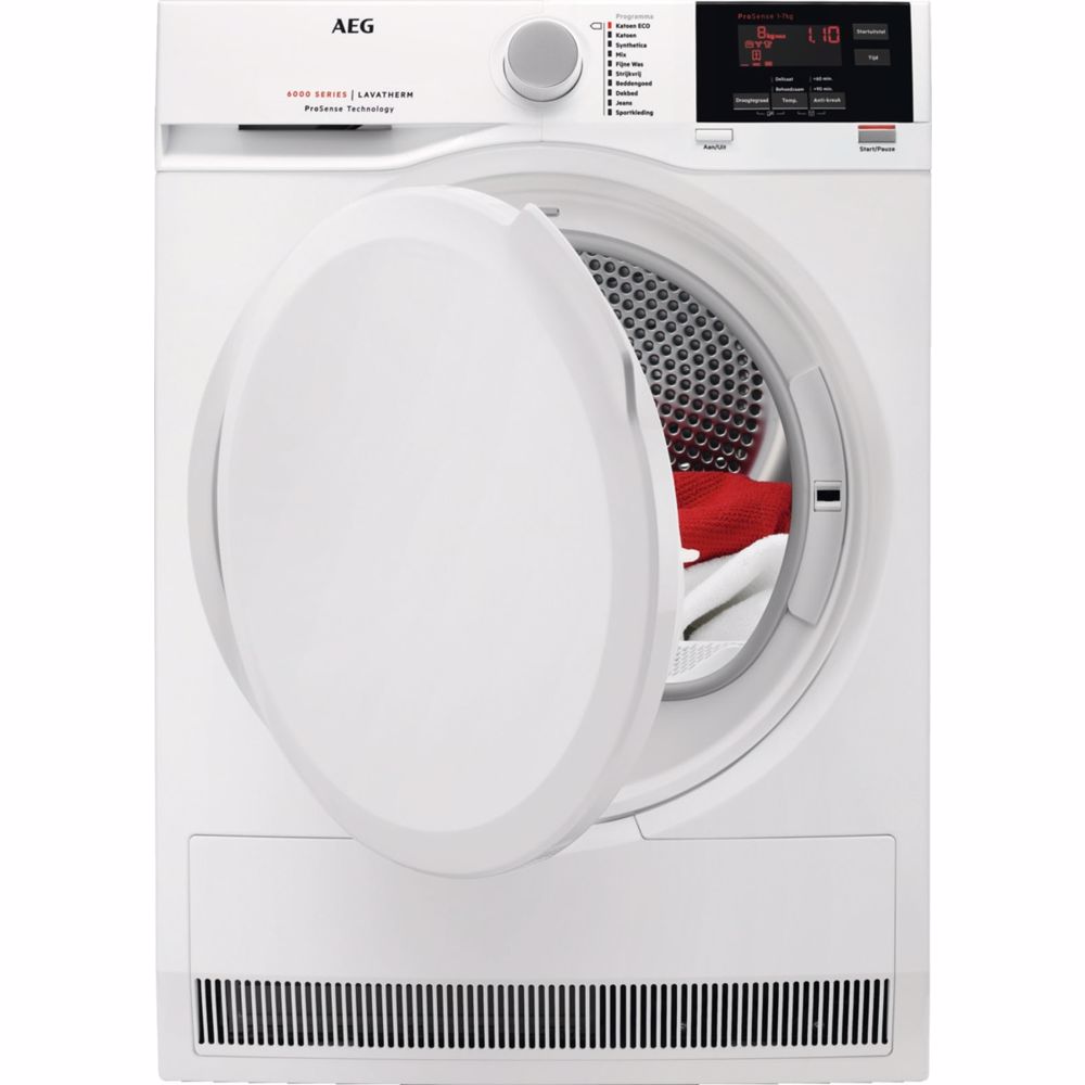 Aeg T6db82gp - Condensdroger - 8 Kg - Vochtigheidssensor - 66 Db - Energieklasse B | Tweedehands (Refurbished)