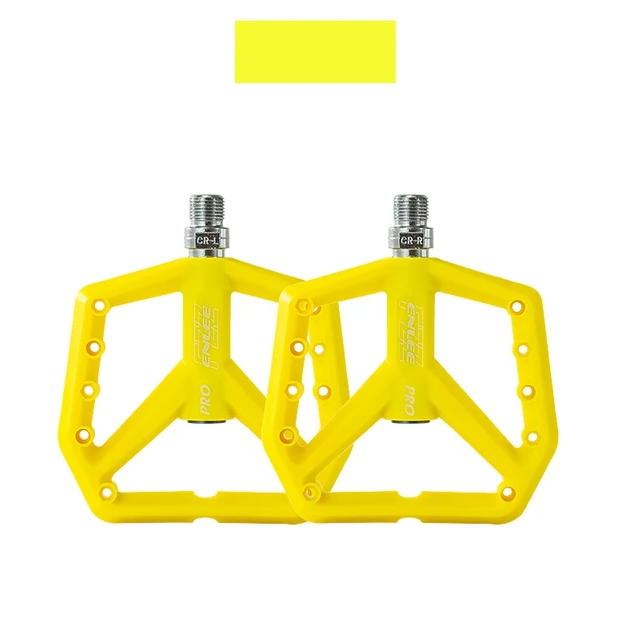 Hbs Pd-500 Nylon Mtb Pedalen - Verbreed Antislip Design - Du Plus 1 Lager - Geel | Welhof; Dé Outlet Store Van De Benelux