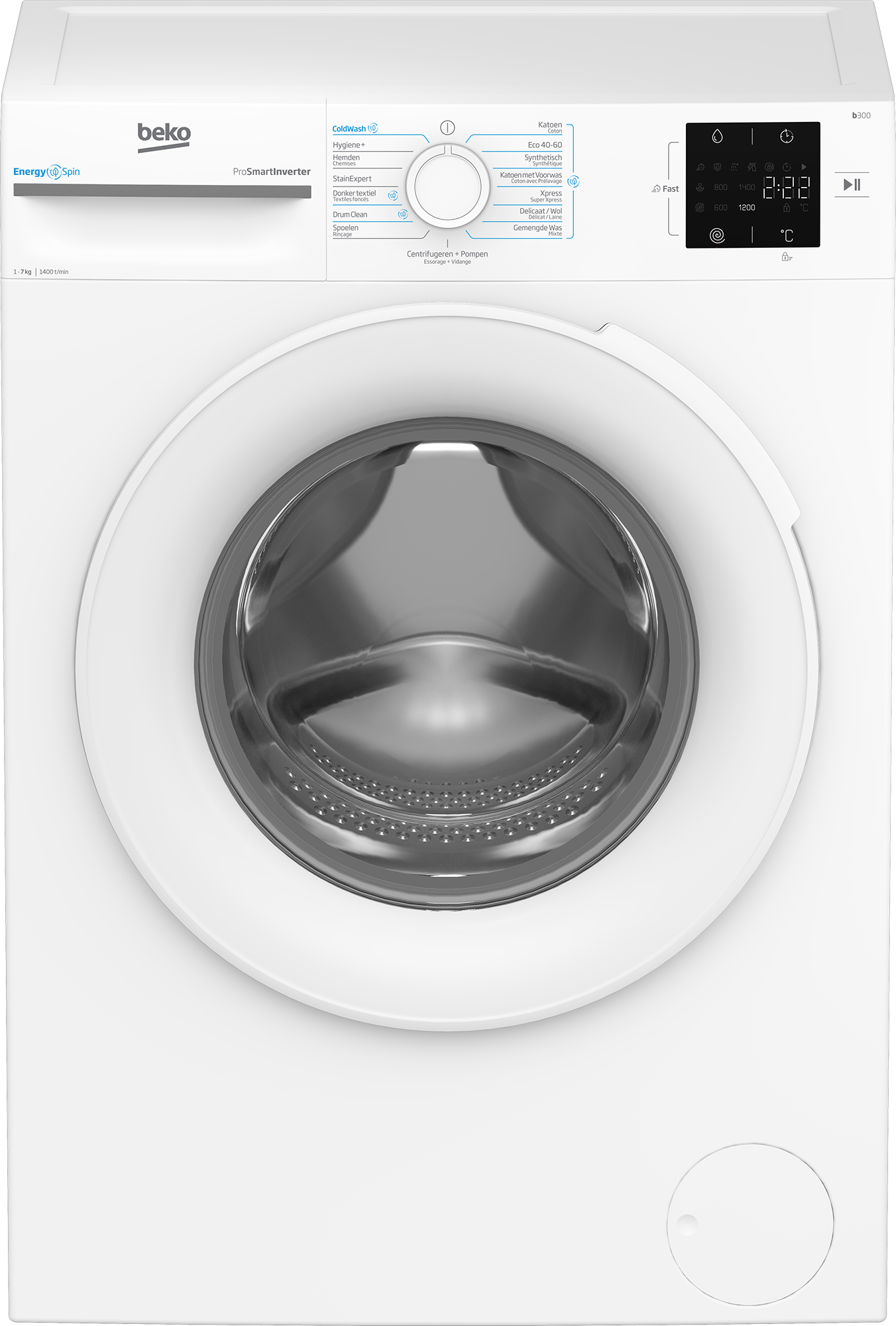 Beko Bm3wfu37412cw - Wasmachine - 7 Kg - 1400 Tpm - Prosmart Motor - Energieklasse A | Welhof; Dé Outlet Store Van De Benelux