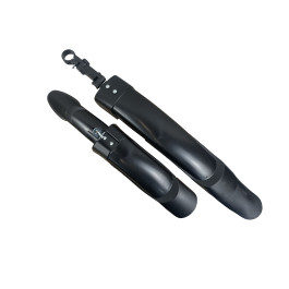 Dunlop Spatborden Set Voor Mountainbike 24 En 26 Inch – Verstelbare Modderschermen, Zwart, 2 Stuks (voor- En Achterwiel) Met Montagemateriaal