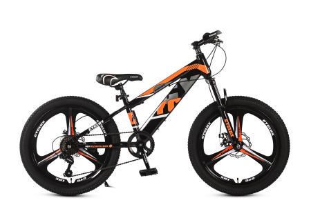 Cyclux New Fashion Bike Jongensfiets Mtb 22 Inch 7 Speed Shimano Oranje