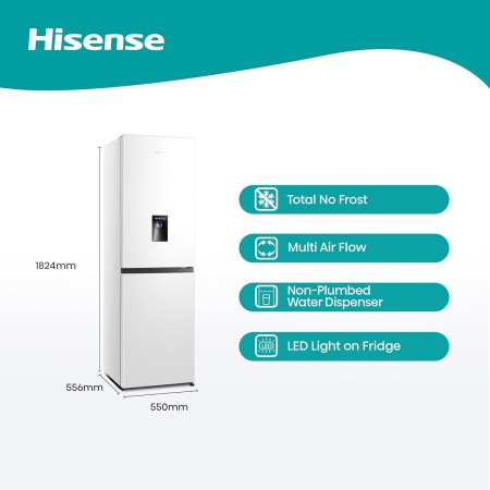Hisense RB327N4WWE - Koel-vriescombinatie - 182.4 cm