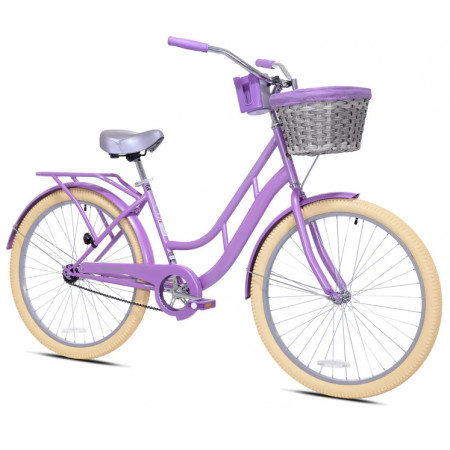 Purple bicycle with basket 2025