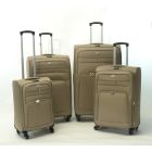 Kofferset Banerle - 4 Delig Softcase - 4 Wielen Reisbagage - Khaki