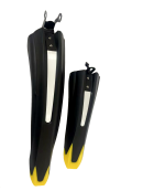 Spatbord Mountainbike Verstelbaar -universeel Spatborden Voor En Achter 18 - 20 - 22 Inch Geel-zwart
