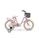 Z2403-kinderfiets-16inch- Pinkzonix Meisjesfiets 16 Inch Roze Kinderfiets Met Zijwieltjes  Voor Meisjes Van 4 Tm 6 Jaar  Geschikt Voor Kledingmaat 103-118