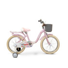 Zonix Meisjesfiets 18 Inch Roze  Kinderfiets Met Zijwieltjes  Voor Meisjes Van 5 Tm 7 Jaar  Geschikt Voor Kledingmaat 110-123