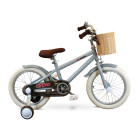 Zonix Kinderfiets 18 Inch Jongensfiets – Pastel Slate Blue Met Zijwieltjes | Leeftijd 5-7 Jaar | Kledingmaat 110-123
