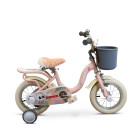 Zonix Meisjesfiets 12 Inch Licht Pastelroze Kinderfiets Met Zijwieltjes Voor Meisjes Van 2 Tm 4 Jaar Geschikt Voor Kledingmaat 90-105