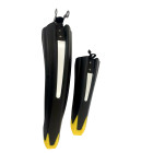 Spatbord Mountainbike Verstelbaar -universeel Spatborden Voor En Achter 18 - 20 - 22 Inch Geel-zwart