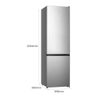 Hisense RB435N4BCE - Koel-vriescombinatie - 200.4 cm - 256L - No Frost - RVS