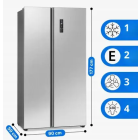 Bomann SBS 7344 - Amerikaanse Koelkast - 177 cm - 442L - No Frost - Wit