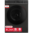 Sharp ES-WNFL914CMDA - Wasmachine - 9 kg - 1300 tpm - DoubleJet - Energieklasse A - Zwart
