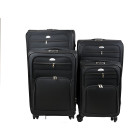 Kofferset Banerle - 4 Delig Softcase - 4 Wielen Reisbagage - Zwart