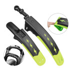 Spatbord Mountainbike Verstelbare Universelespatborden Voor En Achter  24 - 26 - 27 Inch -licht Groen