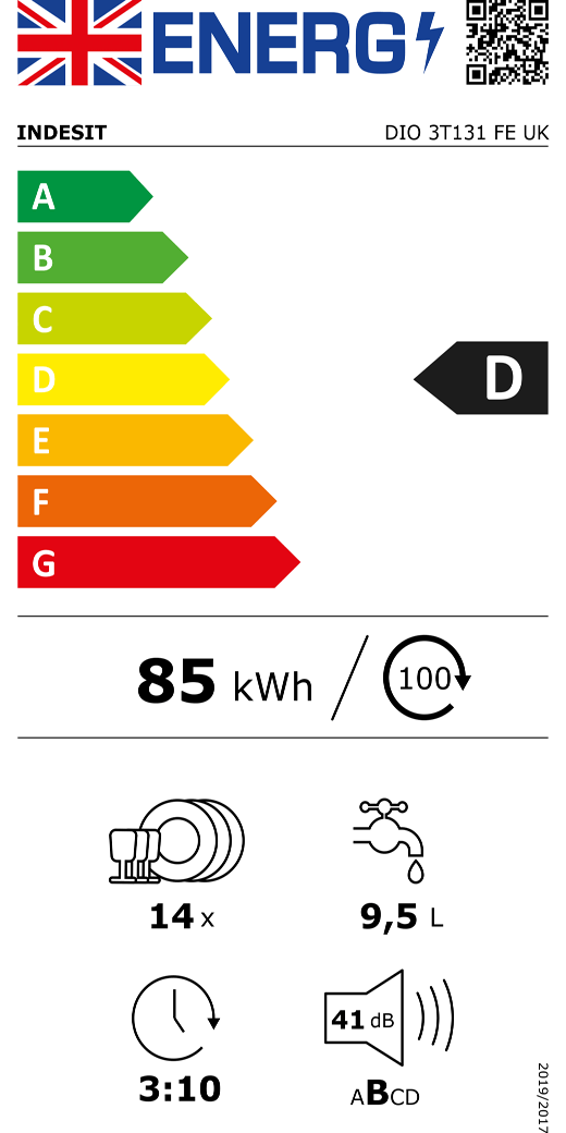 Indesit Dio3t131fe Inbouw Vaatwasser 60cm